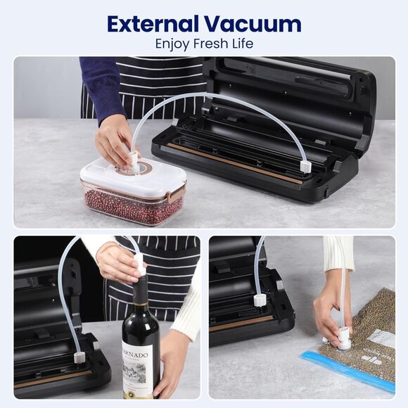 Vacuum Sealer Machine, 7-in-1 Vacuum Sealer for Food with Built-in Cutter - Picture 5 of 7